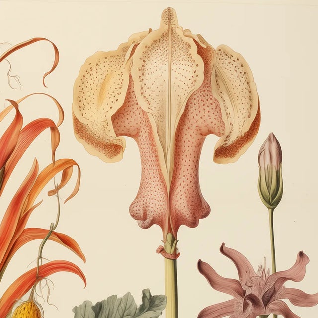 Campaign 13" X 9" 'Garden Flowers' Botanical Print, 'Hortus Floridus' Style, Unframed For Sale - Image 3 of 7