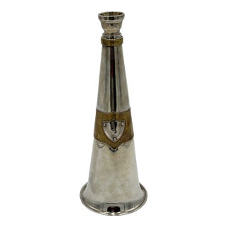 Vintage Ralph Lauren Silver Plate and Brass Fire Trumpet Cocktail Shaker For Sale