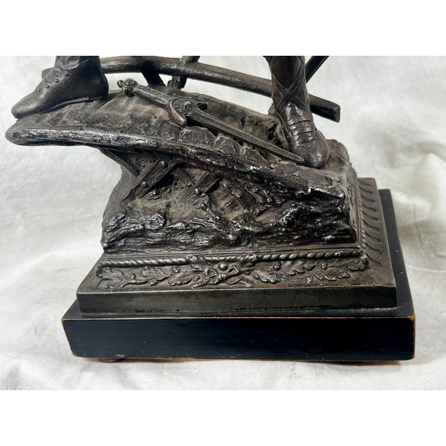 Early 20th Century Pair of Bronzed Finish Spelter Figures of Gallic Warriors For Sale - Image 18 of 18