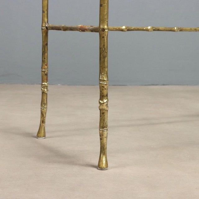 Metal Nesting Tables with Brass Legs, Set of 2 For Sale - Image 7 of 9