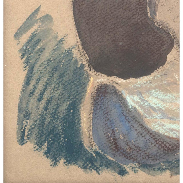 Gaston Chabernaud "Peasant Girl" Pastel & Wash For Sale - Image 4 of 9