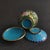 Mid 20th Century Vintage Chinese Green Cloisonné Enamel Floral "Three-Piece" Tea Bowl Set For Sale - Image 5 of 6