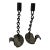 Mid-Century French Pair of Black Iron Candlesticks For Sale