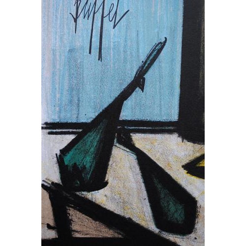 Bernard Buffet, Still Life with a Bottle, 1967, Original Lithograph For Sale - Image 5 of 10
