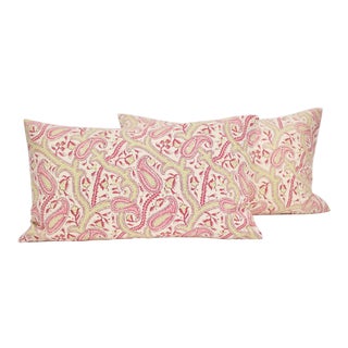 Elizabeth Benefield "Sultan's Paisley" 20" X 12" Lumbar Pillows - a Pair For Sale