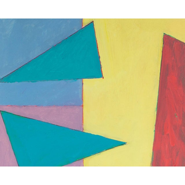 Contemporary 1982 Signed Acrylic on Paper Painting by Walter Stomps For Sale - Image 3 of 6