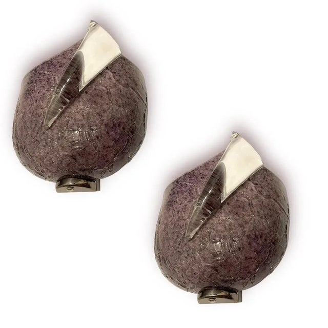 Murano Glass Sconces by Mila Schon for Arte Vetri, Italy, 1980s, Set of 2 For Sale - Image 10 of 10
