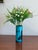 Blue 1950s Guido Gambone Cylinder Vase in Blue and Black For Sale - Image 8 of 9