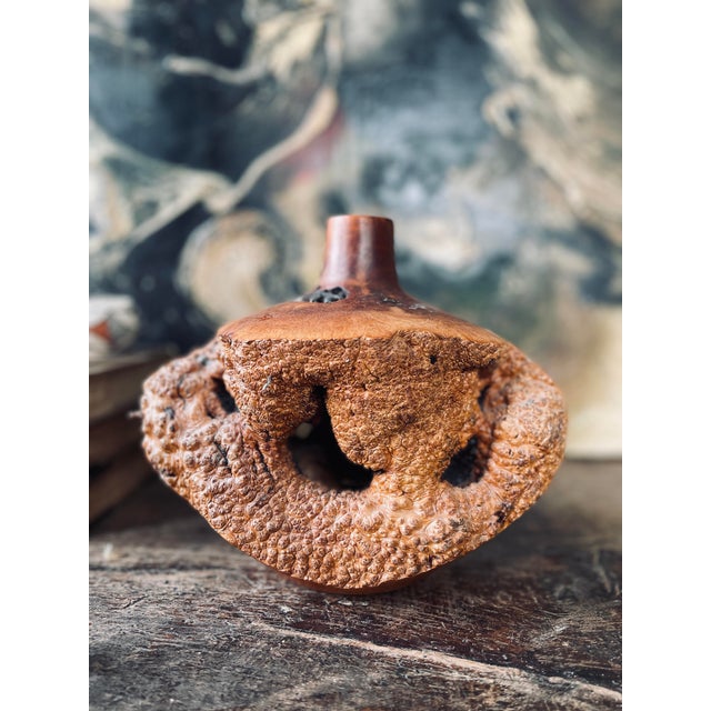 Artist Berglund Signed Burled Wood Vase For Sale - Image 11 of 12