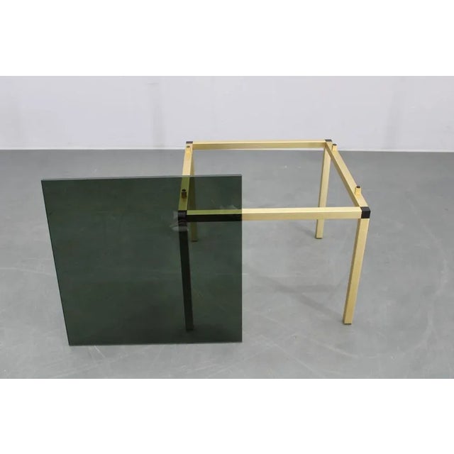 Italian Brass Coffee Table with Smoked Glass Top, 1970s For Sale - Image 9 of 11