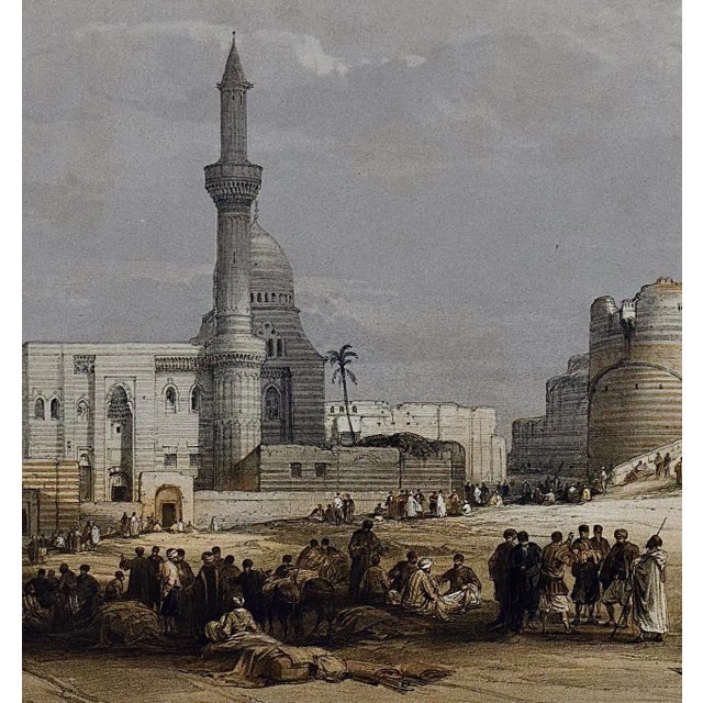 "Entrance to the Citadel Cairo": David Roberts ' 19th C. Hand Colored Lithograph, 1849 For Sale - Image 9 of 12