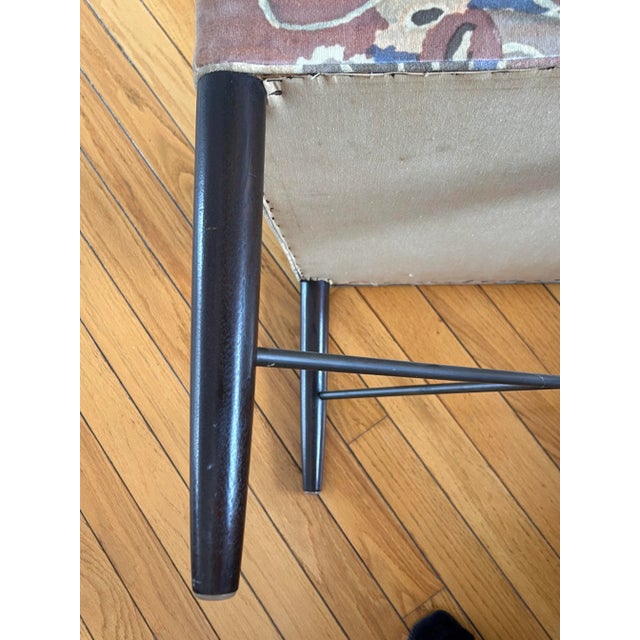 1950s Dunbar Thebes Ottoman by Edward Wormley With Original Jack Lenor Larsen Fabric For Sale - Image 9 of 9