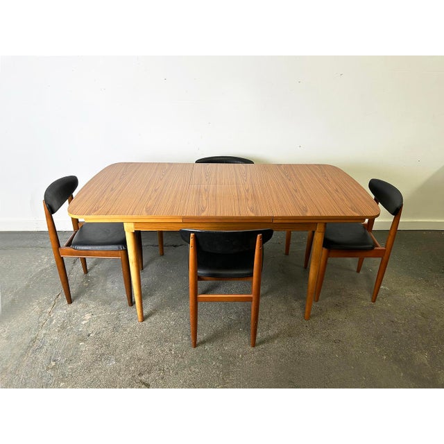 Mid-Century Extending Dining Table and Chairs from Schreiber, 1970s, Set of 5 For Sale - Image 4 of 15