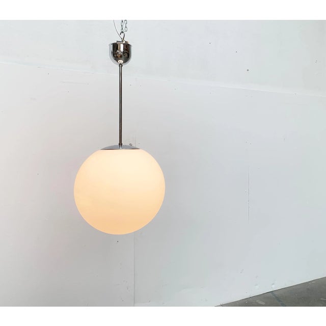 Vintage German Space Age Glass Ball Pendant Lamp from Limburg For Sale - Image 17 of 18