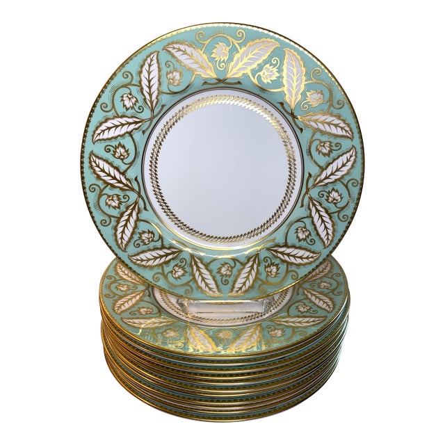 1950s Royal Worcester, Ettrick Service Plates, or Dinner Plates - Set of 12 For Sale