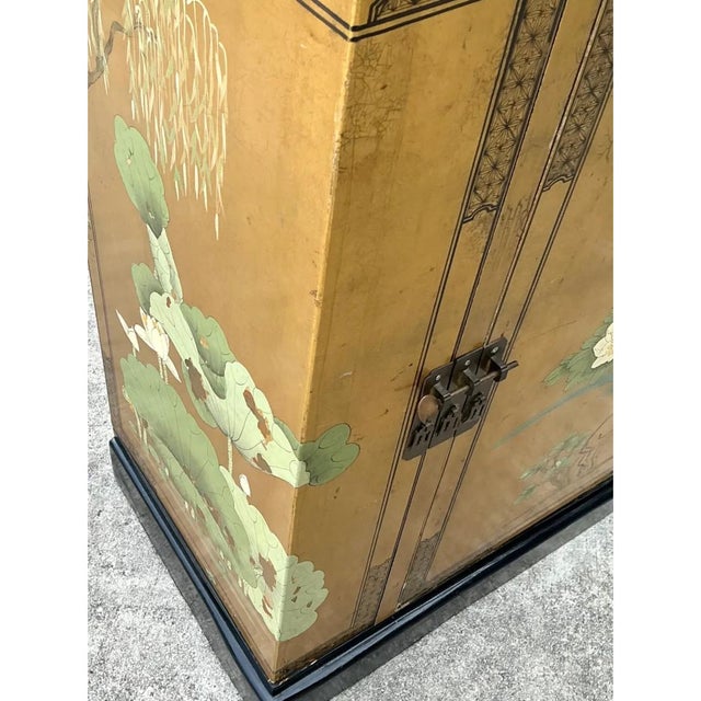 Wood Vintage Chinoiserie Gilt Floral Dry Bar For Sale - Image 7 of 12