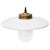 Vintage White Enamel and Clear Glass Pendant Light For Sale - Image 4 of 6