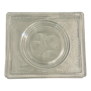 Vintage 1934 Heisey “New Era” Art Deco Etched Glass Plates - Set of 4