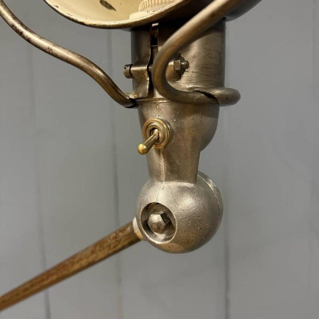 Vintage Five-Arm Floor Lamp with Green Brand Plate from Jieldé, 1950s For Sale - Image 12 of 18