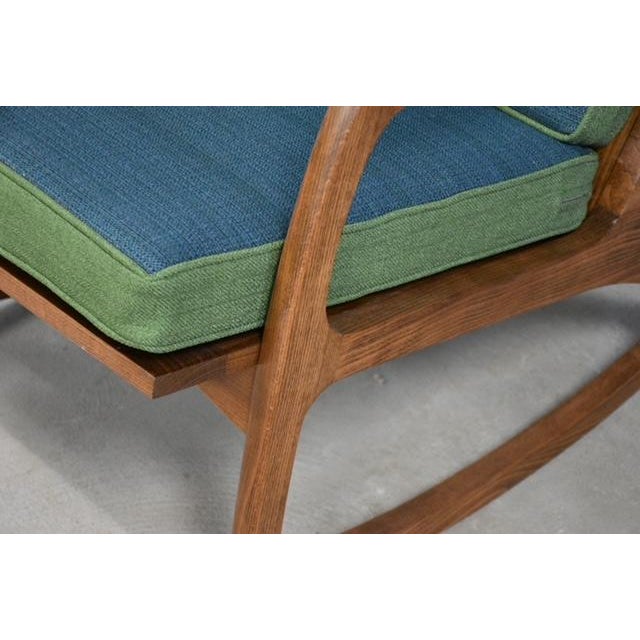 Wood 1960s Lawrence Peabody Refinished Mid Century Modern Rocking Chair For Sale - Image 7 of 9