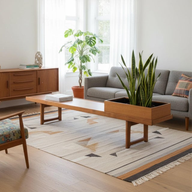 Bruksbo Norwegian Korbo Teak Planter Bench or Coffee Table, Attributed to Torbjørn Afdal For Sale - Image 6 of 18
