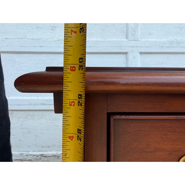 Late 20th Century Henkel Harris Chippendale Style Wild Black Cherry 4 Drawer Nightstand For Sale In Washington DC - Image 6 of 17