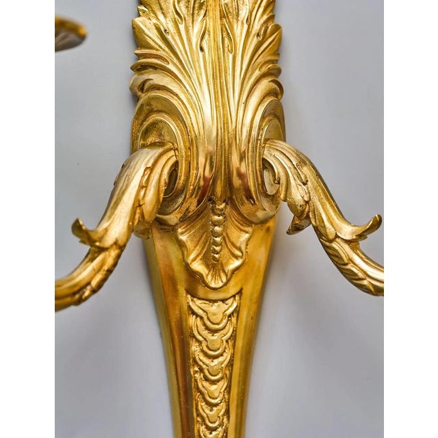 Goldenrod Neoclassical Wall Lamp in Cast Brass For Sale - Image 8 of 9