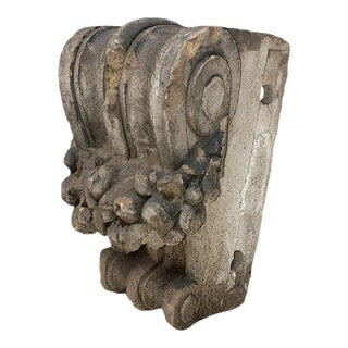 Terracotta Corbel With Fruit and Foliate Swag Design For Sale
