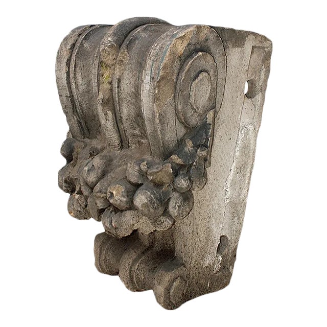Terracotta Corbel With Fruit and Foliate Swag Design For Sale