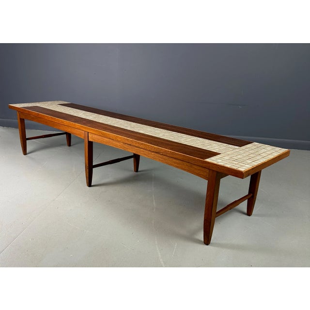 1970s Lane "Monte Carlo" Coffee Table With Inlaid Tile Design Mid Century For Sale In Philadelphia - Image 6 of 10