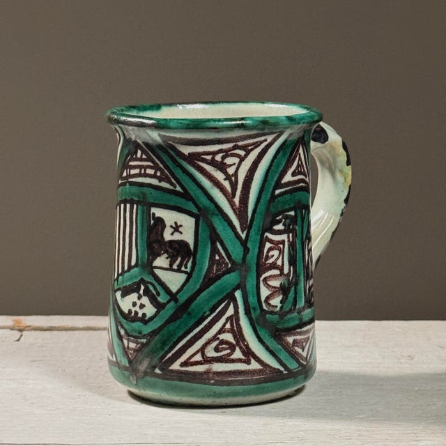1960s Set of 5 Vintage Mid-Century Polychrome Ceramic Coffee Cups by Domingo Punter For Sale - Image 5 of 12
