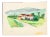 Countryside - Original Watercolor on Paper by Pierre Segogne - 1950s 1950 For Sale