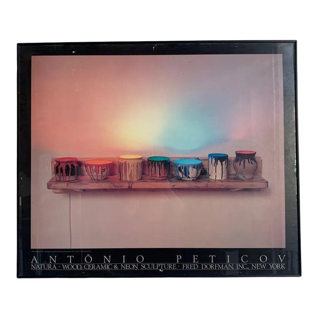 1980s Fred Dorfman Incorporated Antonio Peticov Poster, Framed For Sale