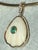 White Shell Pendant With Emerald, Diamonds & 14k Gold For Sale - Image 8 of 11