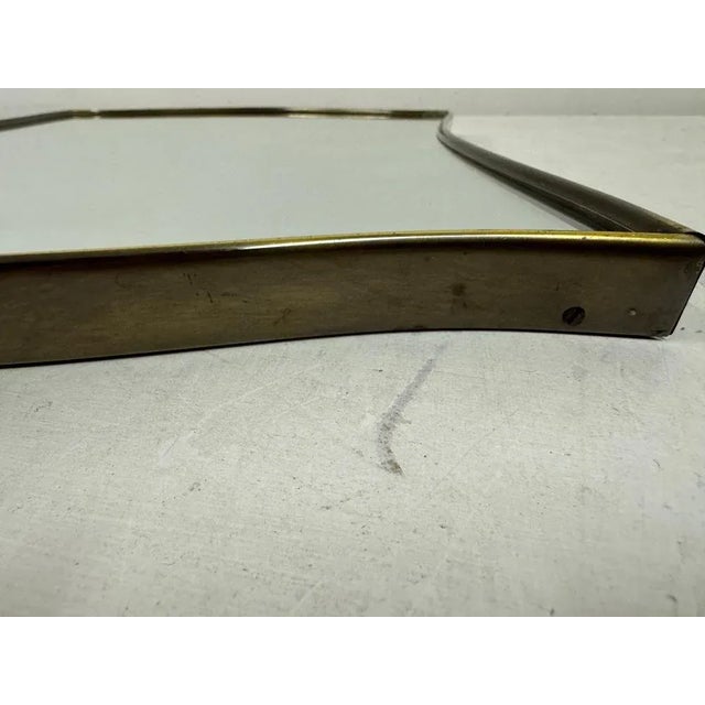 Italian Brass Mirror, 1950s For Sale - Image 9 of 12