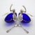 Metal Vintage Italian Sterling Silver 800 Swan Salt Cellars with Cobalt Glass Liners and Spoons, 1970s, Set of 4 For Sale - Image 7 of 13