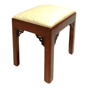 1980s Vintage Mahogany Chippendale Style Footstool Bench