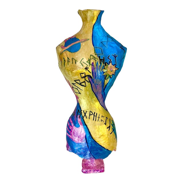 1980s Abstract Post Modern Female Nude Torso Sculpture in the Manner of Peter Keil For Sale