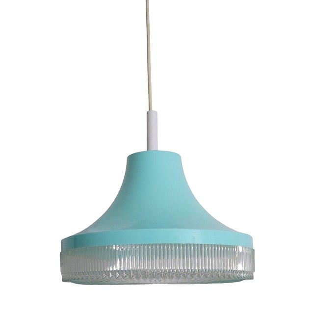 Mid-Century Modern Blue Pendant Lamp, Germany, 1970s For Sale