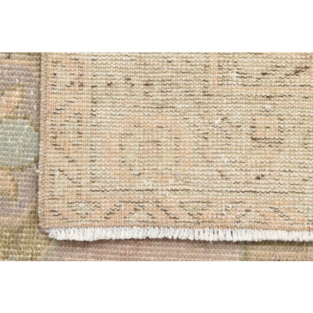 1970s Vintage Handmade Wool Cotton Turkish Beige Runner Rug For Sale In San Francisco - Image 6 of 11