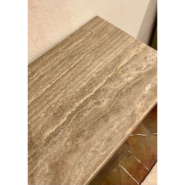 Original retail $3957, stylish Hooker Organic Modern Branch Sundance Console Table, pecan wood, Greige stone top, showroom...