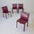 Mid-Century Modern Cab 412 Chairs in Burgundy Leather by Mario Bellini for Cassina, 1970s, Set of 4 For Sale - Image 3 of 14