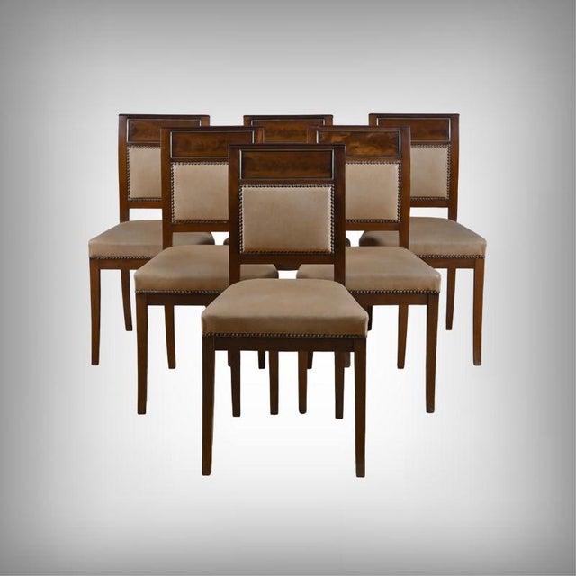 Directoire Style Mahogany Chairs, Late 19th Century, Set of 6 For Sale - Image 17 of 17