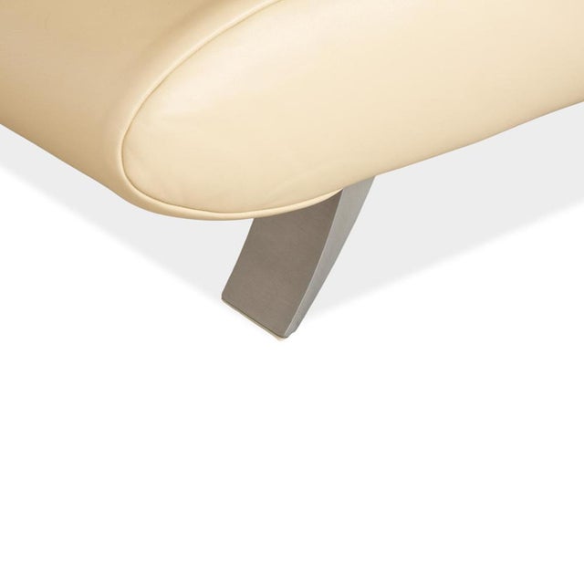 Metal Cream Leather Velluti Two-Seater Sofa with Manual Function from Koinor For Sale - Image 7 of 14