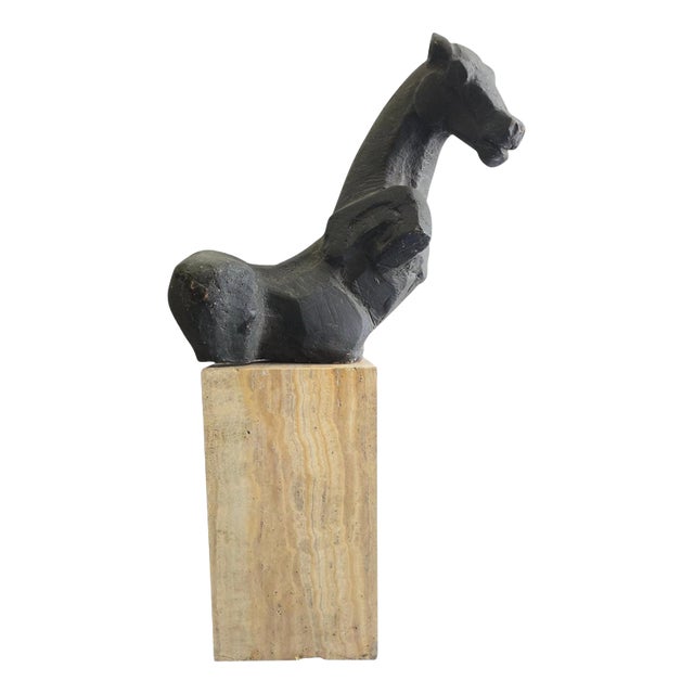 Alfredo Lanz, Greek Horse Sculpture, 1970, Terracotta For Sale