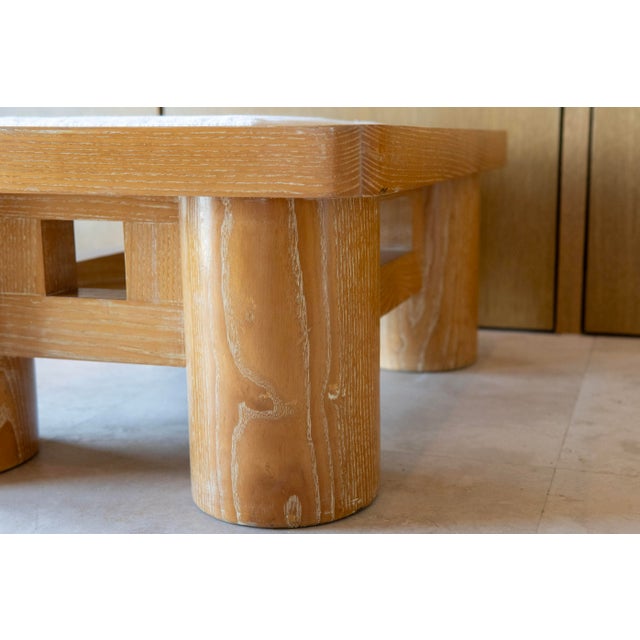 Karl Springer Dowelwood Ottoman With Upholstered Cushion, Circa 1970s For Sale - Image 11 of 12