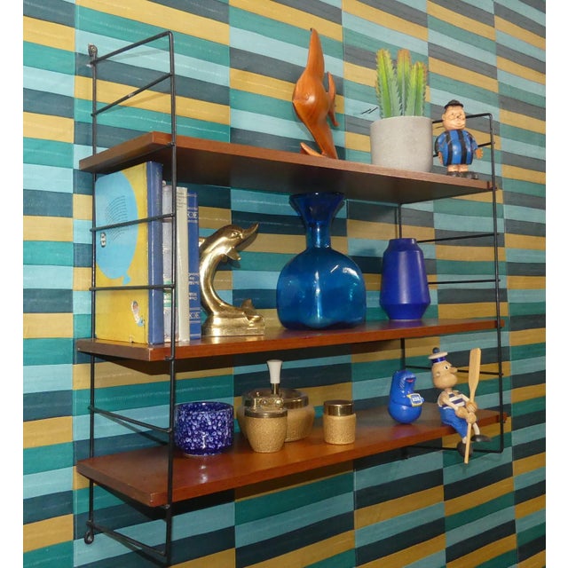 Mid-Century Modern Mid-Century Modern String Shelf in Walnut, 1960s For Sale - Image 3 of 11
