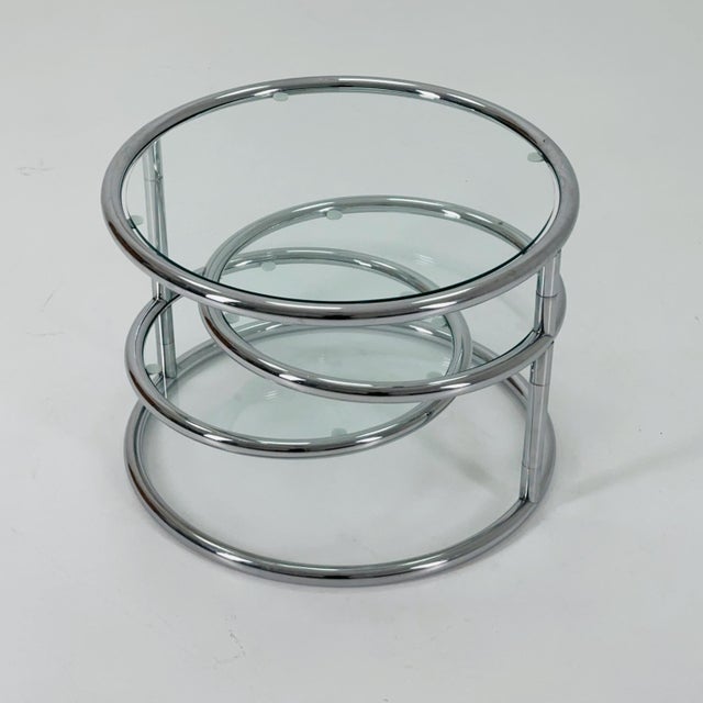 Gold Mid-Century Modern Coffee Table with 3 Swivel Levels by Milo Baughman, Italy, 1970s For Sale - Image 8 of 11