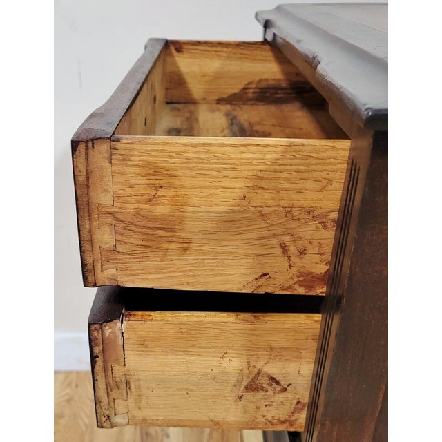 Vintage American English Style Mahogany & Leather Night End Sofa Table For Sale - Image 14 of 14