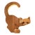 Bottega Michelangeli, Cat Wood Sculpture, Orvieto Italy 1970s For Sale